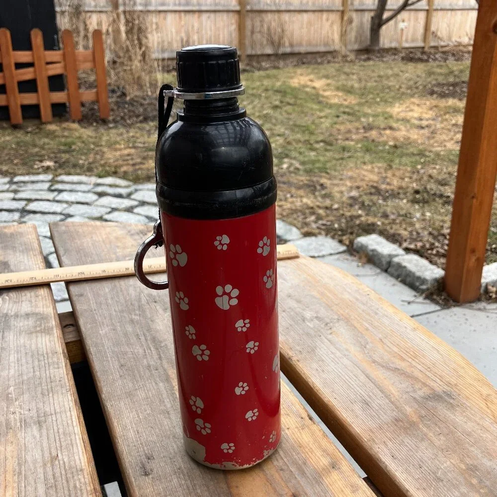 🐾 Guardian Gear Stainless Steel Pet Water Bottle – 24oz 🐾 Roller Ball Nozzle